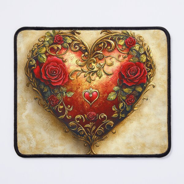 Item preview, Valentine's Day Vintage Ornamental Heart With Romantic Roses designed and sold by DEC02.