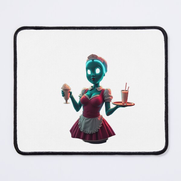 Item preview, Glowing Ghost Waitress - Retro Diner Neon designed and sold by SpektroDesign.
