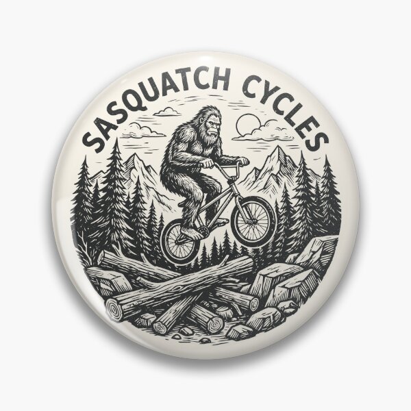 Item preview, Bigfoot Sasquatch Biking Vintage Cycling Mountains designed and sold by Y-Vibes.