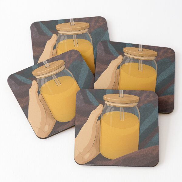 Item preview, Cozy Drink in a Blanket | Cute Warm Aesthetic Mason Jar Illustration designed and sold by Sepia soul.