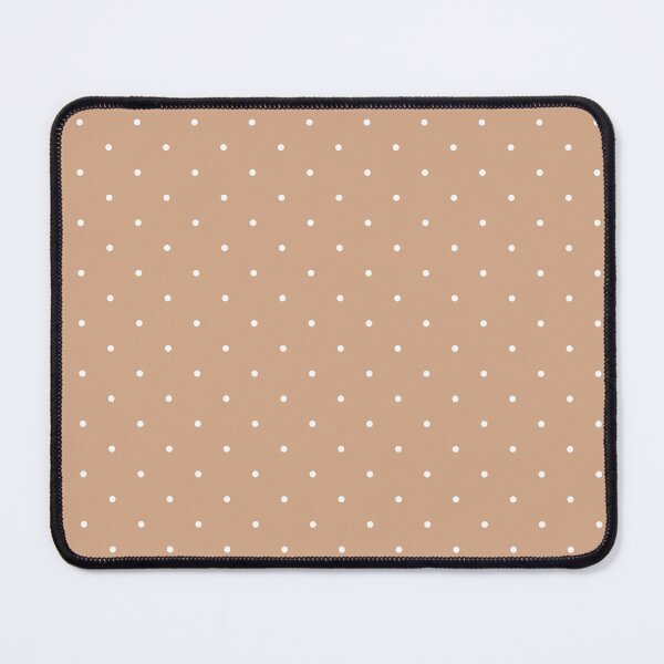 Item preview, White polka dots on light brown background designed and sold by RishabhArts1.