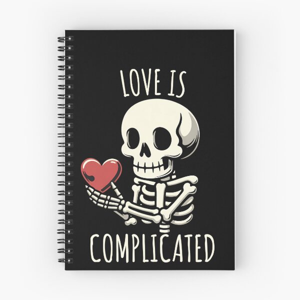 Artikelvorschau, Liebe ist kompliziert – Süßes Skelett mit Herz (Goth Valentine) entworfen und verkauft von Ajdaprint.
