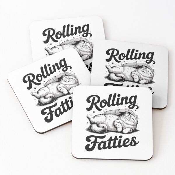 Item preview, Rolling Fatties Cat Cute Chubby Kitten Rolling designed and sold by joyouartArt.