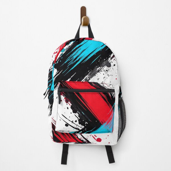Item preview, Abstract X Red & Cyan – Bold Paint Stroke Art designed and sold by Mikoff04-arts.