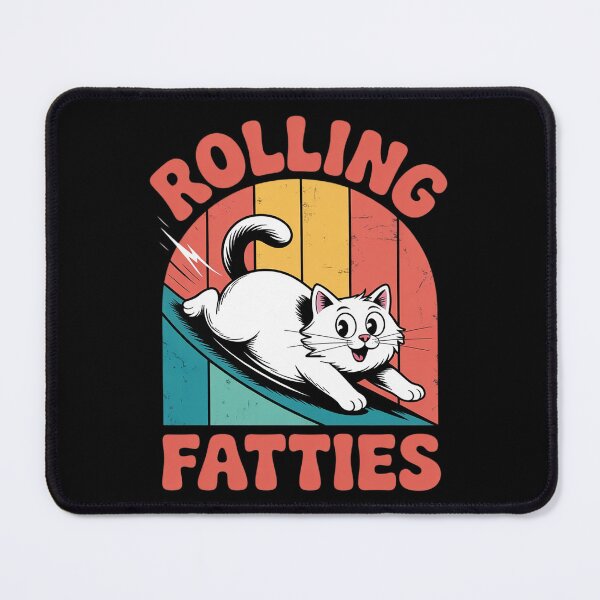 Item preview, Rolling Fatties Cat Lover Cat Mom Cat Dad Kitten Joke designed and sold by joyouartArt.