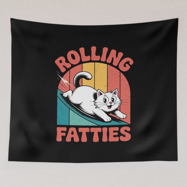 Item preview, Rolling Fatties Cat Lover Cat Mom Cat Dad Kitten Joke designed and sold by joyouartArt.