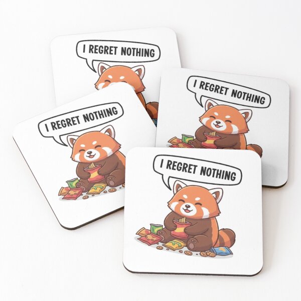 Item preview, Funny Red Panda Eating Snacks - I Regret Nothing designed and sold by SkyLark Studio.