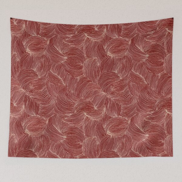 Item preview, Red Swirling Organic Linework Abstract Pattern designed and sold by Prismatect.