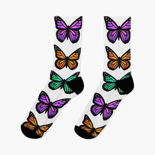 Item preview, Monarch butterfly purple pink butterflies, orange yellow butterflies, green teal butterflies  designed and sold by hollycooper.