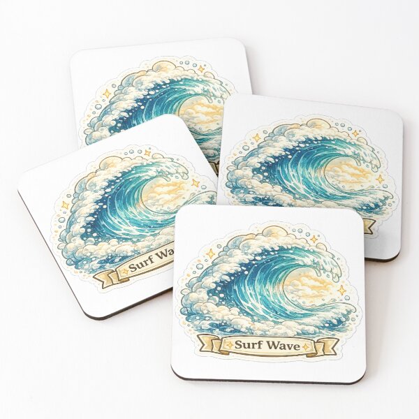 Item preview, Surf Wave | Ocean Power Illustration designed and sold by Wander Vibes.