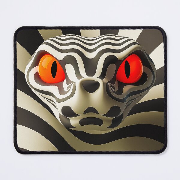 Item preview, Hypnotic Snake Red Eyes Optical Illusion Dark Art designed and sold by Amanda's Factory.