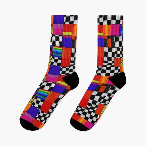 Item preview, Retro Glitch Patchwork Checkerboard Abstract Pattern designed and sold by Prismatect.