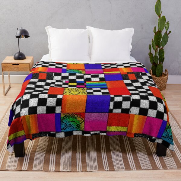 Item preview, Retro Glitch Patchwork Checkerboard Abstract Pattern designed and sold by Prismatect.