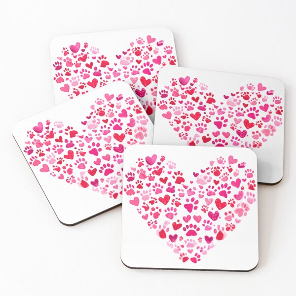 Item preview, Valentine's (Faux) Dog Paw Prints Red Heart Designs designed and sold by DEC02.