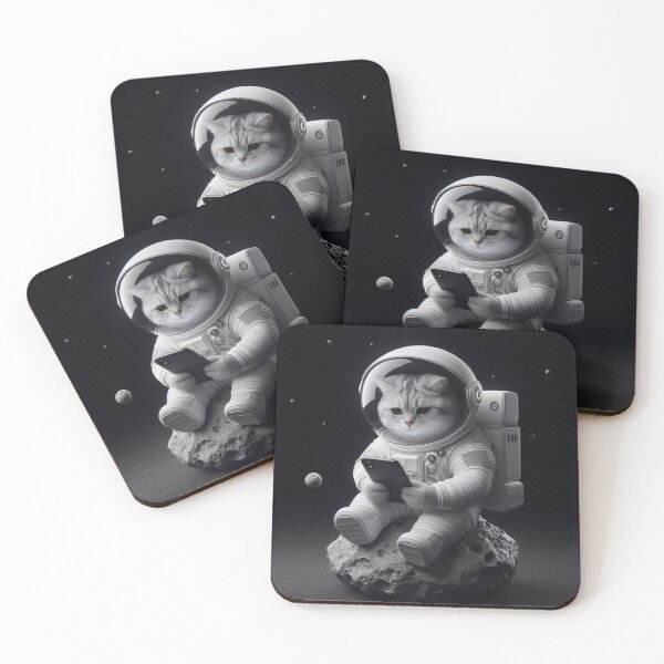 Item preview, Space Cat – Minimalist Cosmic Explorer designed and sold by Dogandesighn.