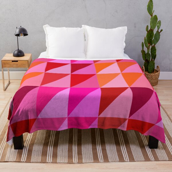 Item preview, Geometric Triangles Multi Orange and Pink designed and sold by OneThreeSix.