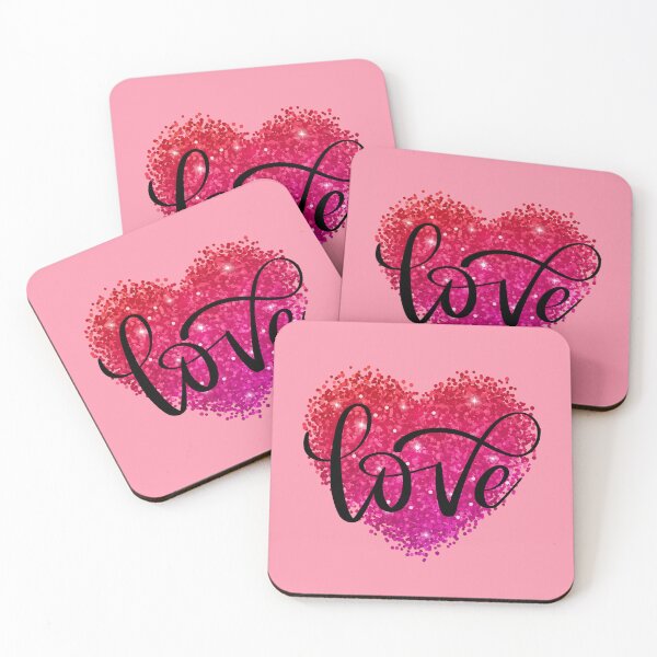 Item preview, Sparkling Pink and Red Glitter Love Heart designed and sold by StarStudio360.