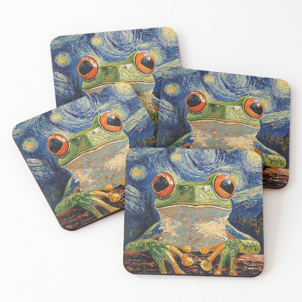 Item preview, Frog Van Gogh Style Starry Night Funny Graphic designed and sold by Irakalu.