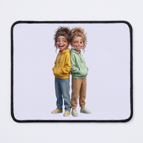 Item preview, Fun Gemini Twins Zodiac Besties in Colorful Hoodies designed and sold by PixMoody.