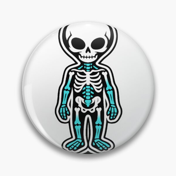 Item preview, Minimal X-Ray Alien Radiography Scan – Sci-Fi Anatomy Sticker designed and sold by QuirkyCartel.
