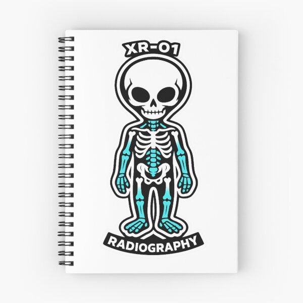 Item preview, Minimal X-Ray Alien Radiography Scan – Sci-Fi Anatomy Sticker designed and sold by QuirkyCartel.