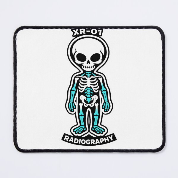 Item preview, Minimal X-Ray Alien Radiography Scan – Sci-Fi Anatomy Sticker designed and sold by QuirkyCartel.