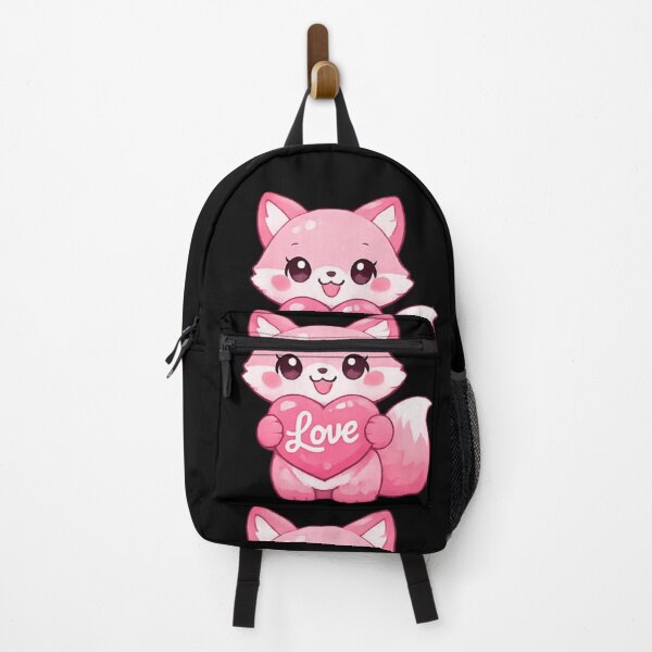 Item preview, Pink cute Fox with heart designed and sold by DamioPolArt.
