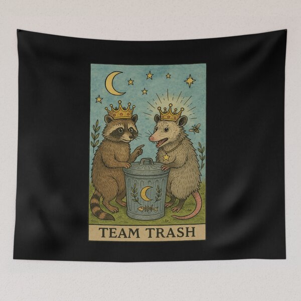 Item preview, Team Trash Tarot Card Racoon Opossum Lover Funny Halloween Long Sleeve , Opossum Gift For Mom Dad Kids designed and sold by Opossum GIFT ★★★★★.