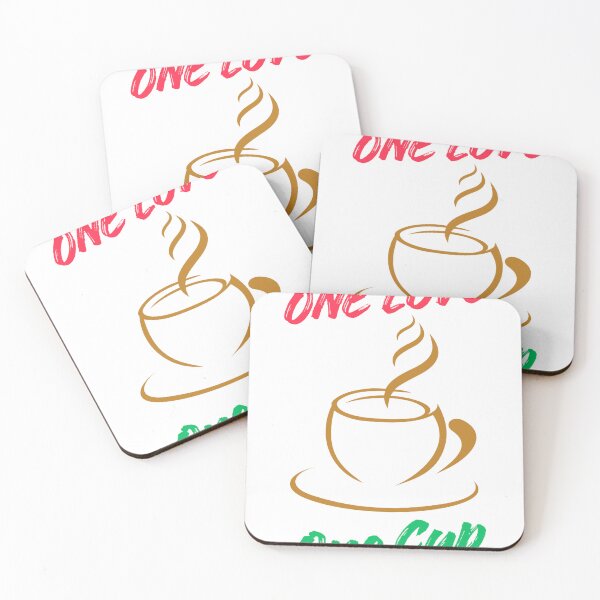 Item preview, One Love One Cup – Coffee Unity Cartoon Rasta Streetwear Tee designed and sold by It's Bro Brand ★ ★ ★ ★ ★.