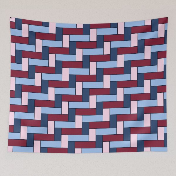 Item preview, Geometric Art Grid in Red and Blue designed and sold by OneThreeSix.