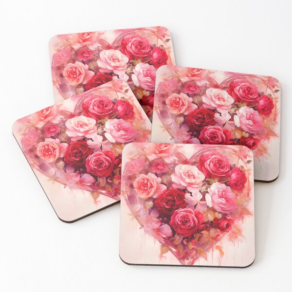 Item preview, Valentine's Day Vintage Red And Pink Roses Heart  designed and sold by DEC02.