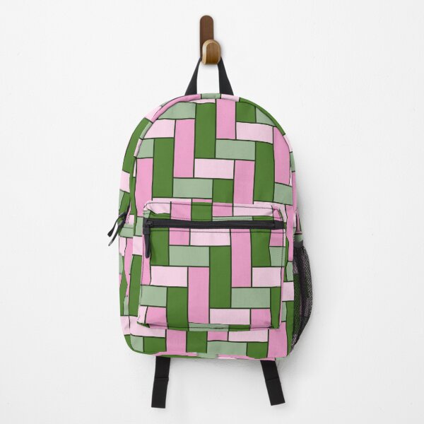 Item preview, Geometric Art Grid in Pink and Green designed and sold by OneThreeSix.