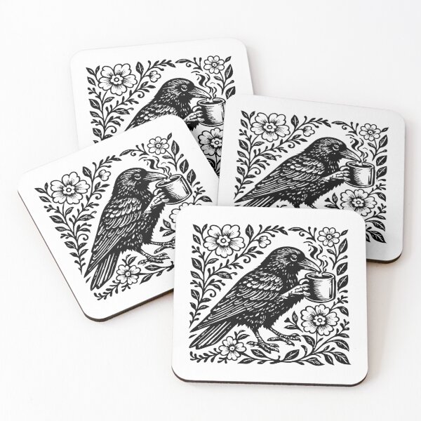 Item preview, Boho Crow, Bird Coffee Lover designed and sold by CloudyPress.