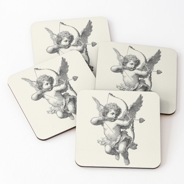 Item preview, Valentines day cupid detailed classical etching designed and sold by blackdogshop.