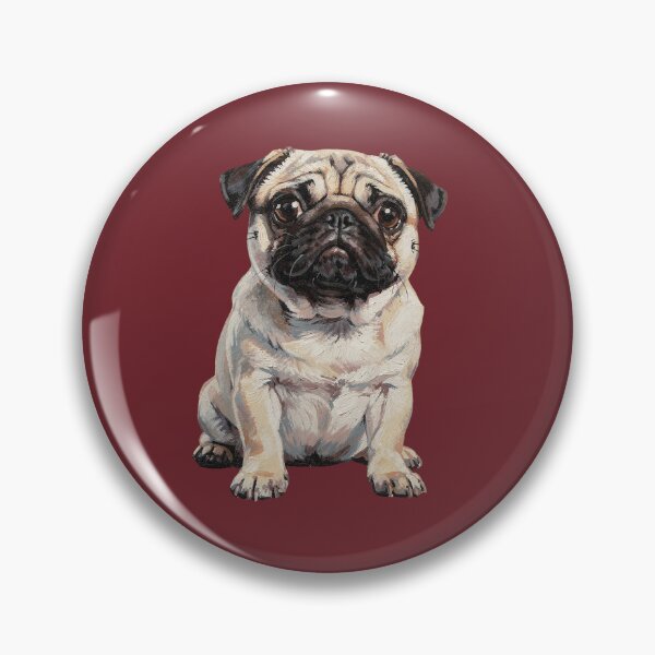 Item preview, Brushstroke Pug Charm designed and sold by T7xDesigns.