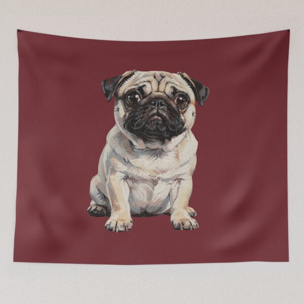 Item preview, Brushstroke Pug Charm designed and sold by T7xDesigns.