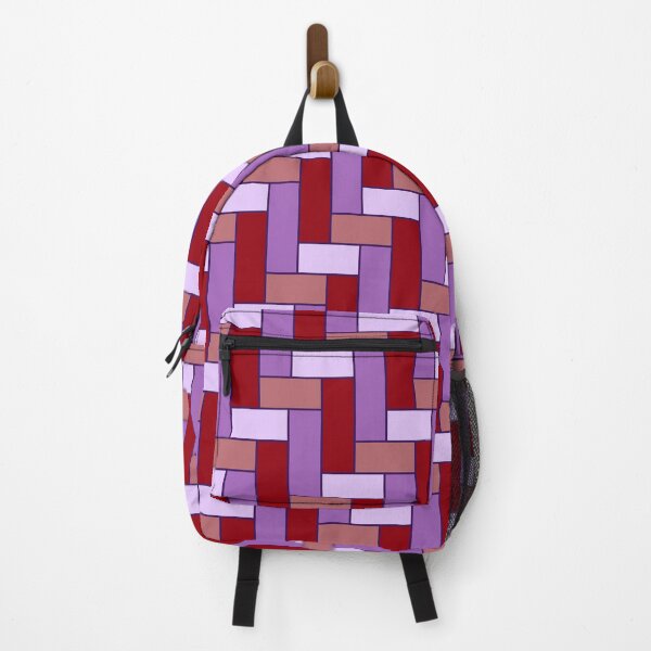 Item preview, Geometric Art Grid in Red and Purple designed and sold by OneThreeSix.