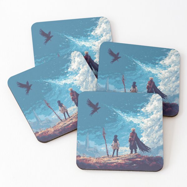 Item preview, Skyward Companions – Epic Pixel Art Fantasy Landscape designed and sold by Pixel8Prints.