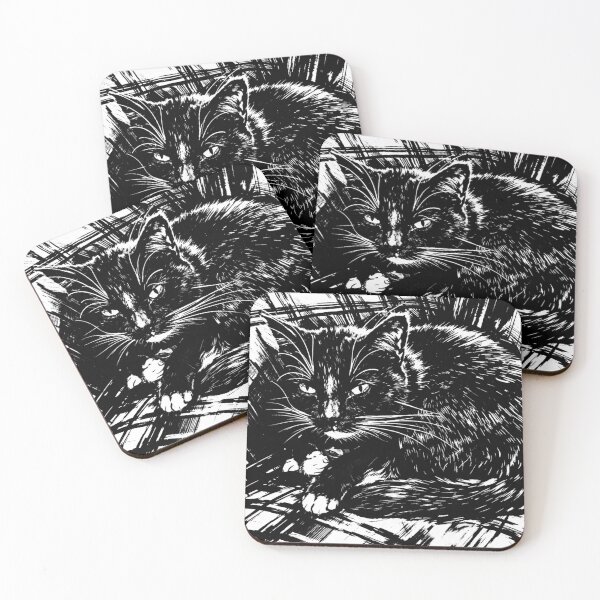 Item preview, Black Cat Ink Illustration designed and sold by Earth-and-Ink.