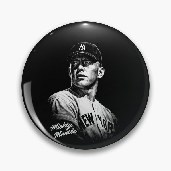 Item preview, Mickey Mantle Classic Black-and-White Portrait Art designed and sold by TheArtOfCar.