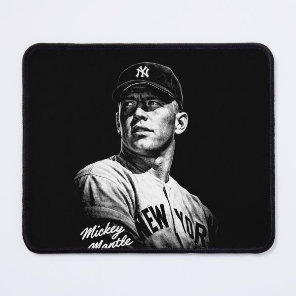 Item preview, Mickey Mantle Classic Black-and-White Portrait Art designed and sold by TheArtOfCar.