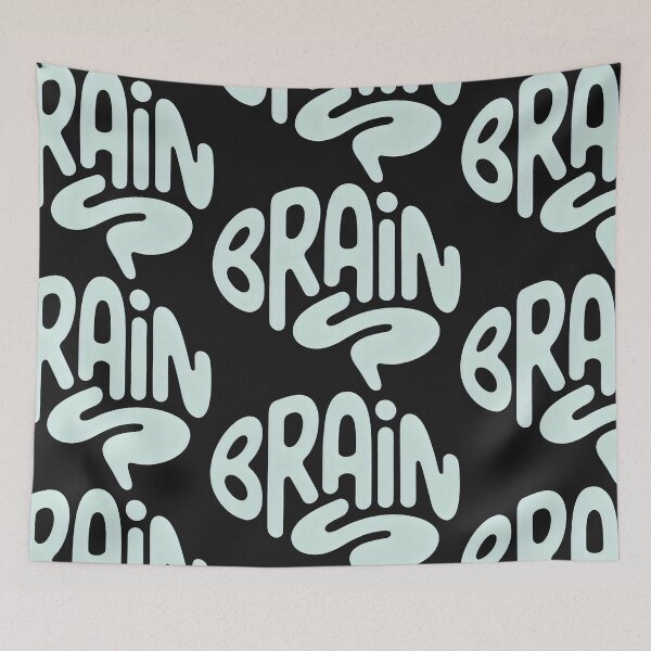 Item preview, Brain Typography Design - Minimalist Mental Awareness Art designed and sold by SplashTastic.