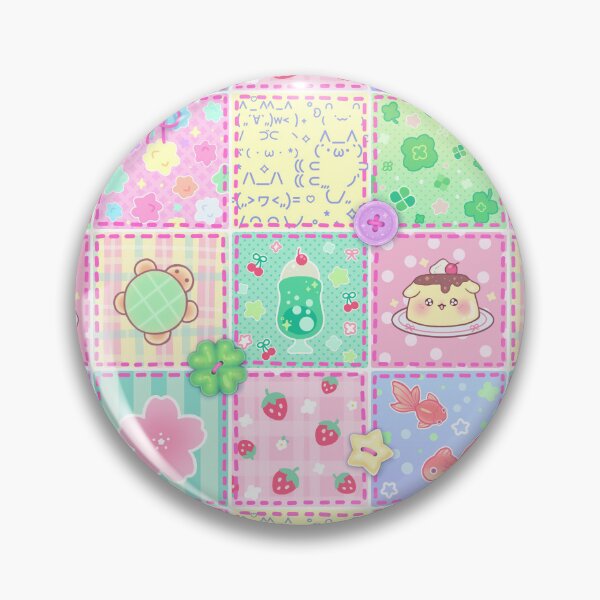 Item preview, Kawaii Heisei Retro Patchwork Pattern designed and sold by Devmon Designs.