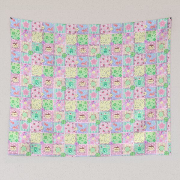 Item preview, Kawaii Heisei Retro Patchwork Pattern designed and sold by Devmon Designs.