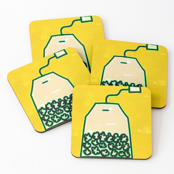 Item preview, "Minimalist Tea Bag Illustration with Herbal Texture" designed and sold by nighttime1990.