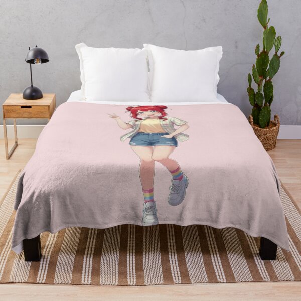 Item preview, Cheerful Anime Girl – Cute Red-Haired Anime Character Illustration designed and sold by Y-MOONSTAR.