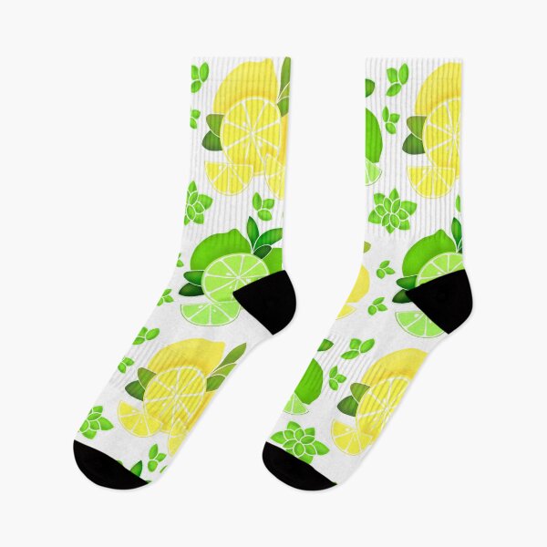 Item preview, Cute retro Lemons and limes, citrus pattern designed and sold by hollycooper.
