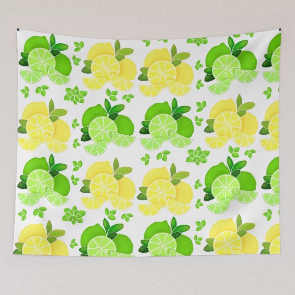 Item preview, Cute retro Lemons and limes, citrus pattern designed and sold by hollycooper.