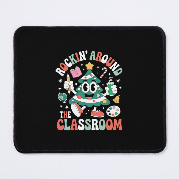 Item preview, Groovy Rocking Around Classroom Teacher Christmas Tree Cake designed and sold by MarkLeedsArt.