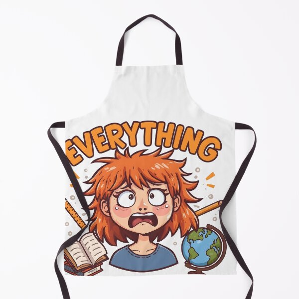Item preview, Everything Is Fine Student Teacher Academic Stress Overwhelmed Humor designed and sold by Feral Feline.